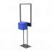 FixtureDisplays® Stand, Bulletin Poster Donation Ballot Collection with Blue Metal Box 11063+10918-BLUE